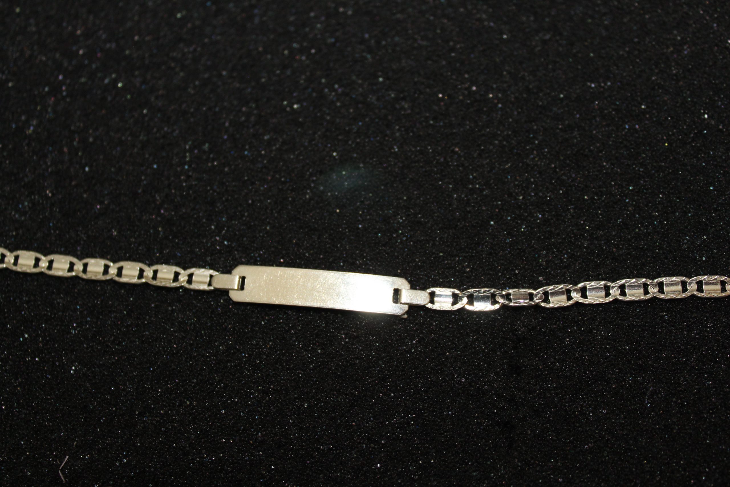 Silver Bracelet with Name Plate