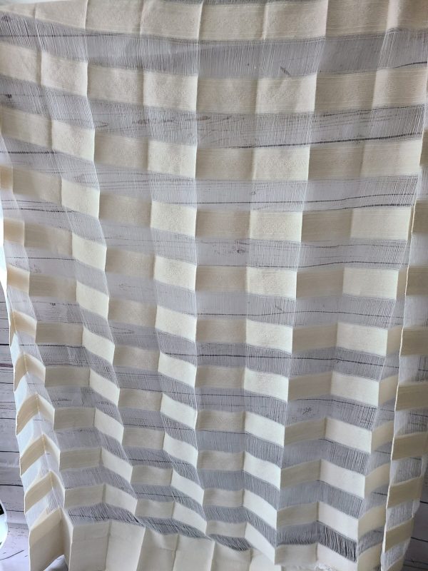 Curtains with Frayed technique on stripes