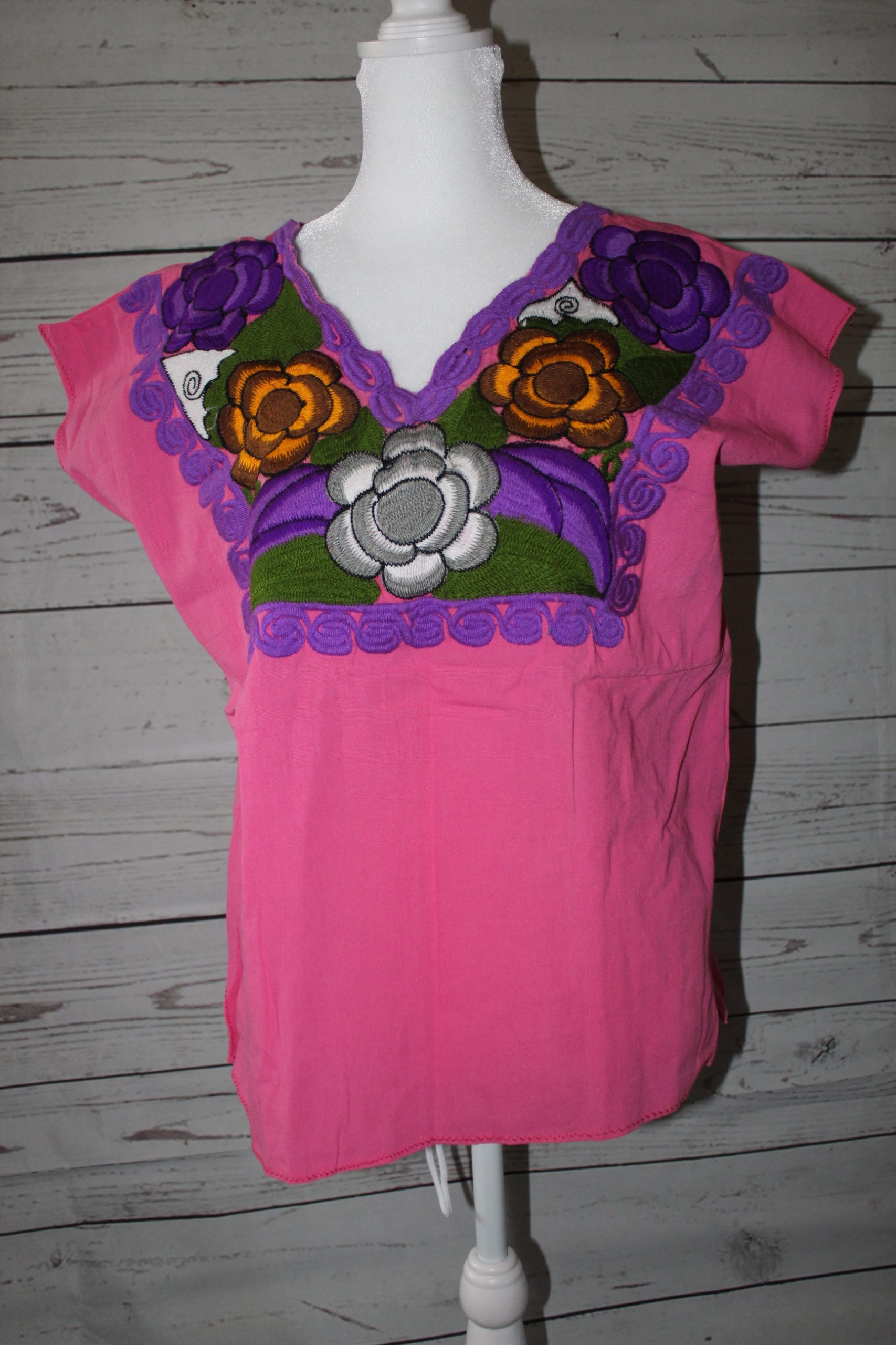 Pink ( small ) embordered blouse